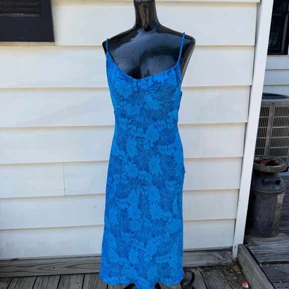 Express Dresses & Skirts - Express Blue Floral Slip Dress Vintage Y2K Midi Dress